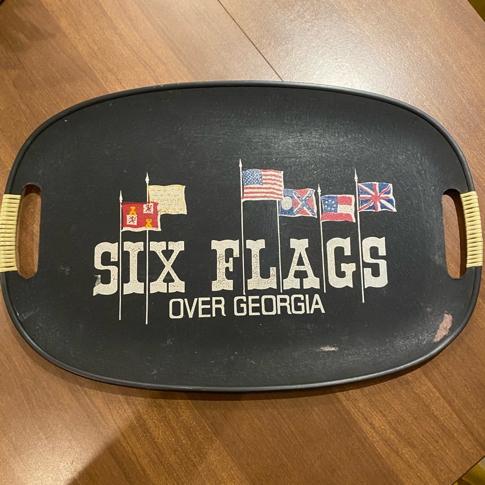 Six Flags Over Georgia Vintage Serving Tray